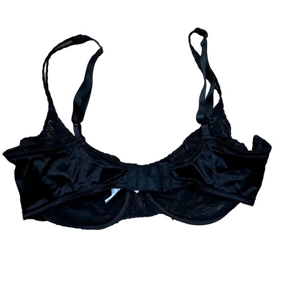 Vintage Christian Dior Black Lace Bra Made in USA Size M/L - Picture 4 of 6